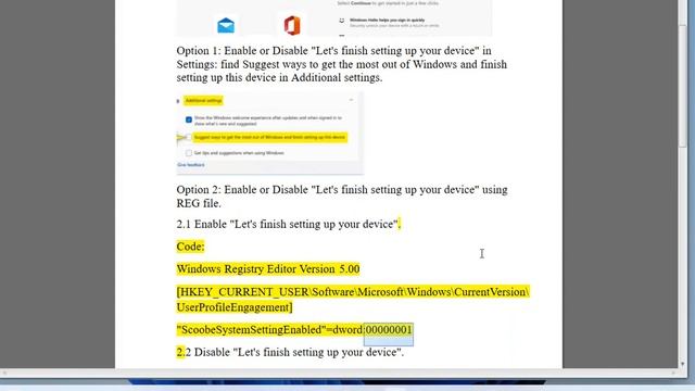 Enable/Disable Let's finish setting up your device in Windows 11 смотреть онлайн