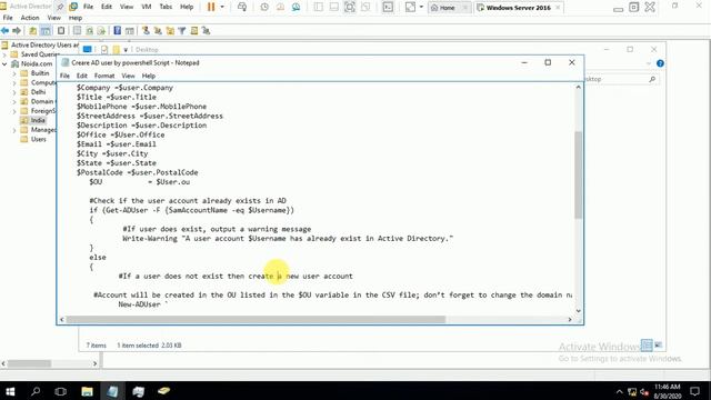 Bulk users creation on Active directory by powershell смотреть онлайн
