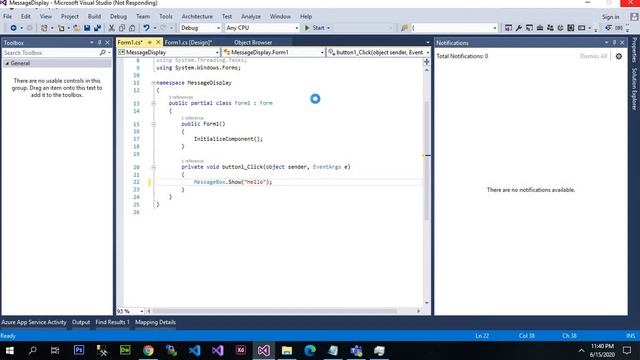 C# Windows Application Tutorial #3 Message Box смотреть онлайн