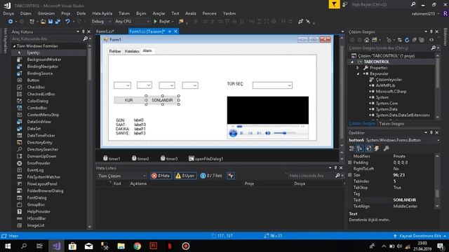 C# TABCONTROL UYGULAMASI смотреть онлайн