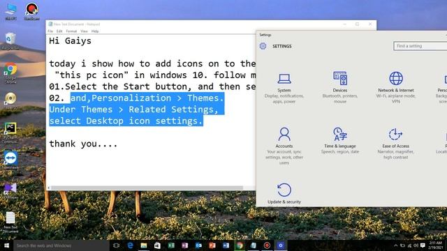 input this pc icon on the desktop in windows 10 смотреть онлайн