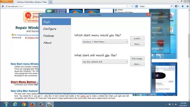 How to get your start button back in Windows 8! смотреть онлайн