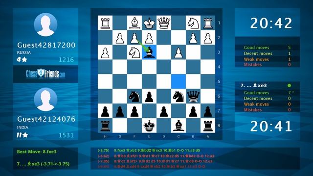 Chess Game Analysis: Guest42817200 - Guest42124076 : 0-1 (By ChessFriends.com) смотреть онлайн