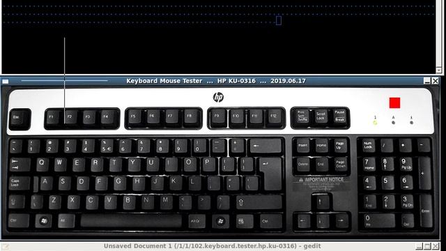 X11 Window System : Keyboard Mouse Tester HP KU-0316 смотреть онлайн