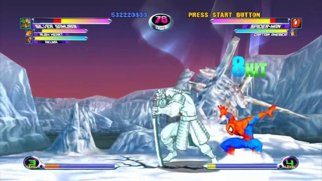 Marvel VS Capcom 2 - Ruby Heart/Silver Samurai/Akuma - Expert Difficulty Playthrough смотреть онлайн