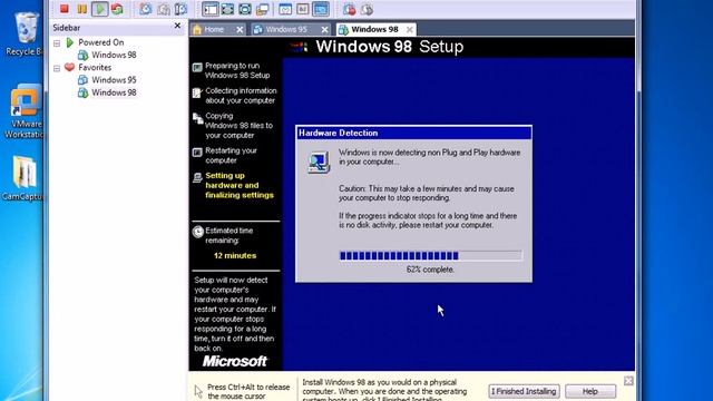 How to install Windows 98 in VMware Workstation YouTube смотреть онлайн