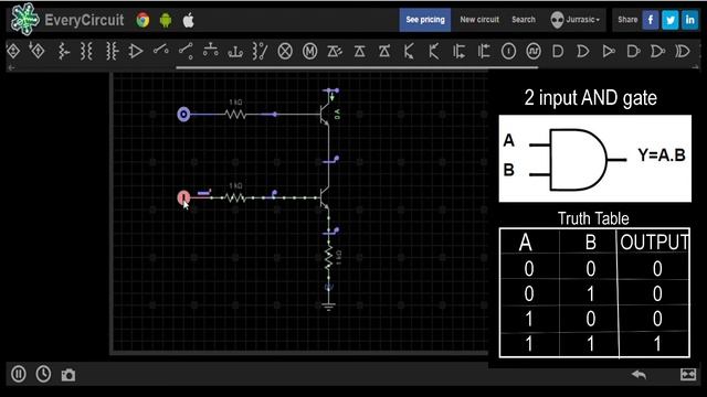 EveryCircuit - Logic Gates: AND, OR, NOT || Tutorial 2 смотреть онлайн