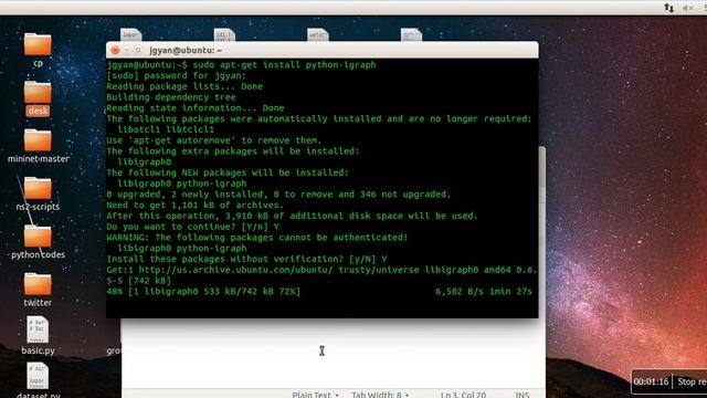 How to install igraph Library on Ubuntu using Terminal смотреть онлайн