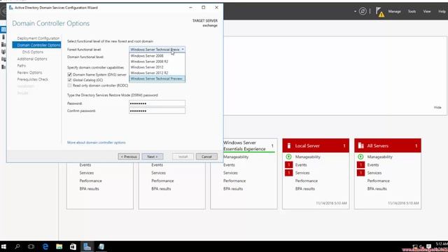 Windows Server 2016: How to install an Active Directory Domain Controller смотреть онлайн
