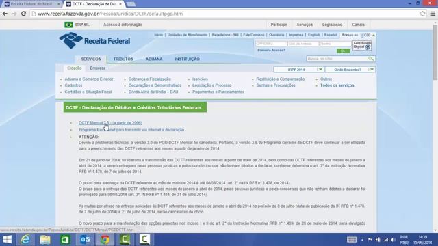 Aprenda a Baixar a Declaração de Débitos e Créditos Federais - DCTF смотреть онлайн