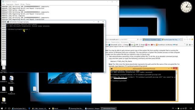 Trying to fix problem with corrupt file in Windows 10 смотреть онлайн