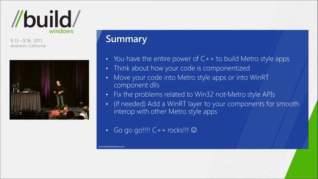 Bringing existing C++ code into Metro style apps смотреть онлайн
