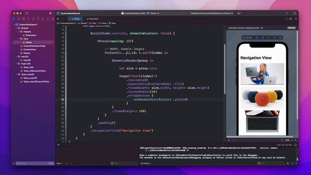 SwiftUI 3.0 Customising Navigation Controller - Custom Navigation Bar & Title Colours - Xcode 13 смотреть онлайн