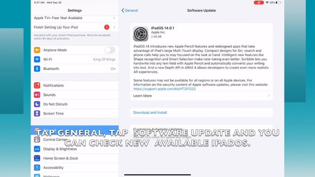 HOW TO CHECK NEW AVAILABLE IPADOS DOWNLOAD IN IPADOS 13.6 (IPAD) смотреть онлайн