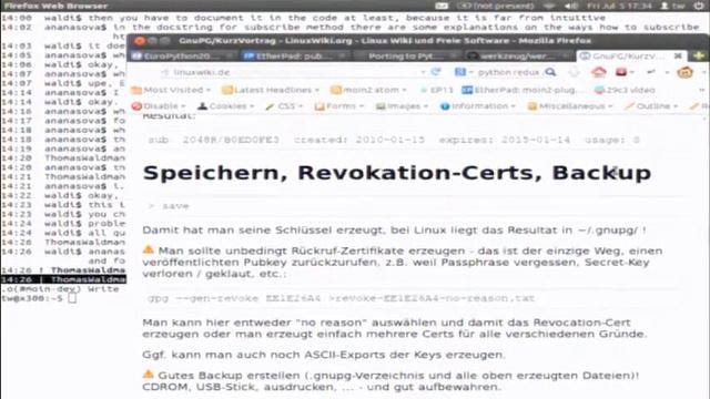 Thomas Waldmann - PGP/GPG Keysigning смотреть онлайн