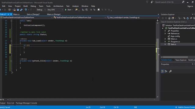 Transfer Data Between two forms in C Sharp Windows Application смотреть онлайн