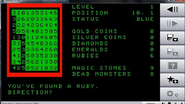 Demon Dungeon - Acorn Atom - emulador Pantheon 4.268 - testeado en Windows 7 x64 смотреть онлайн