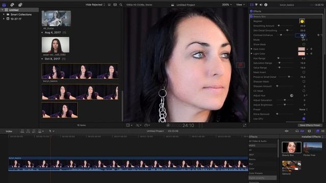 Using Beauty Box in FCP 10.4 смотреть онлайн