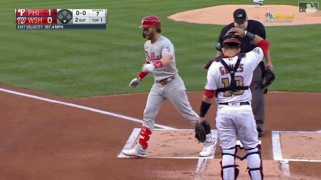 Bryce Harper homers twice vs Nationals: 9/23/2020 смотреть онлайн