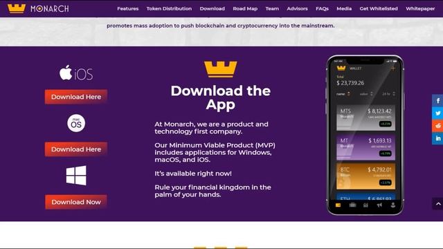 MonarchToken - ICO уникальный крипто кошелек. смотреть онлайн