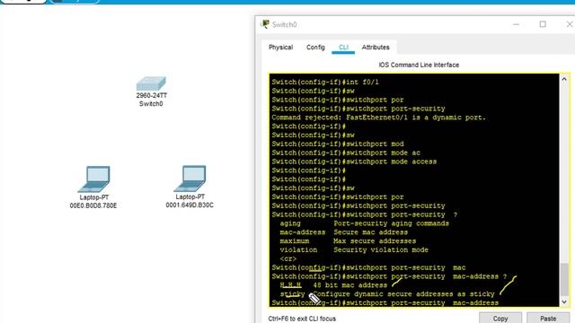 Introduction Port Security in Cisco Packet Tracer - CCNA101 смотреть онлайн