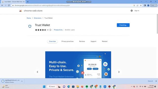 How to add trust wallet extension on browser || Trust Wallet New Update смотреть онлайн