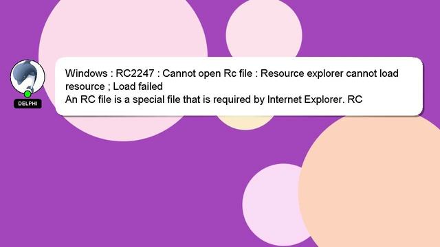 Windows : RC2247 : Cannot open Rc file : Resource explorer cannot load resource ; Load failed смотреть онлайн