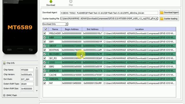 HOW TO FLASH GFIVE PRESIDENT G10 life BY SP FLASH TOOL смотреть онлайн