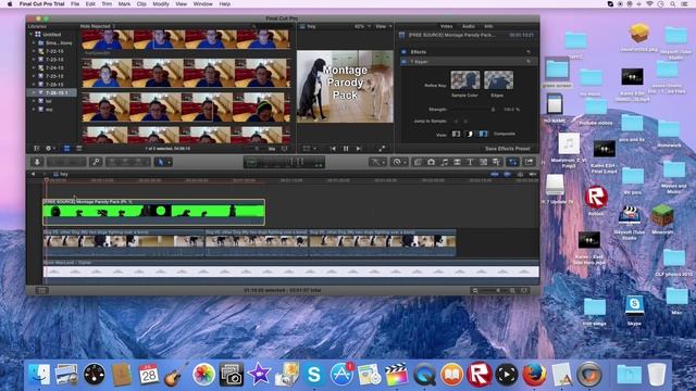 Final Cut Pro X Tutorial for Beginners 2015 (Multiple Overlays, Green screen, Editing, etc.) смотреть онлайн