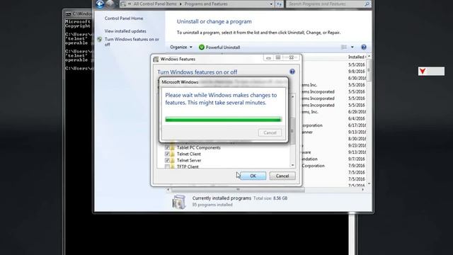 How to Enable Telnet in windows 7,8,10 смотреть онлайн