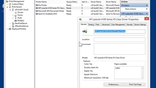 Windows 8.0 Professional - Update or Change Printer Drivers смотреть онлайн
