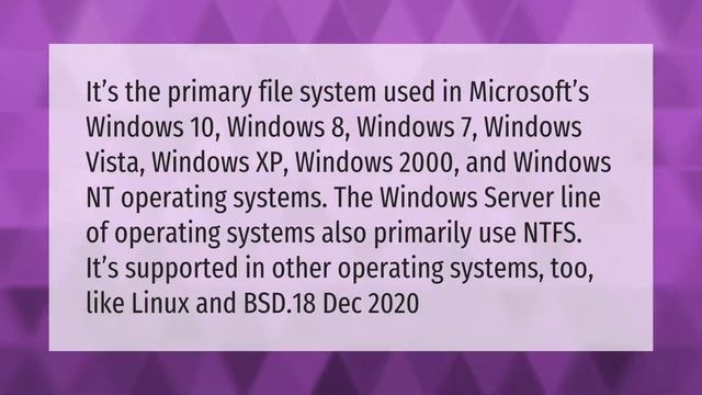 What does NTFS stand for? смотреть онлайн