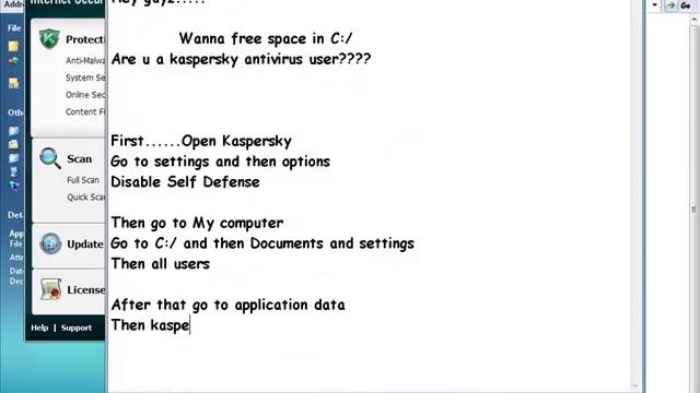 How to free space in C:/ if your a Kaspersky user смотреть онлайн