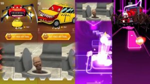 Mcqueen monsters Mix vs Taxi Eater vs Skibidi toilet vs Choo choo Charles Tiles Edm Rush