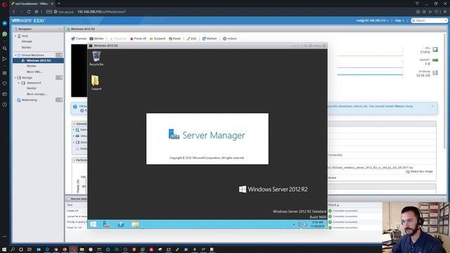 How to install Windows Server 2012 on VMware ESXi 6.7 and enable RDP Access. смотреть онлайн
