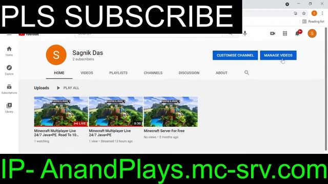 Minecraft Multiplayer Live 24/7 Java+PE. Road To 10 Subs. смотреть онлайн
