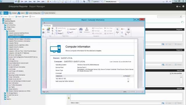Introduction to Enterprise Reporter for Windows Servers смотреть онлайн
