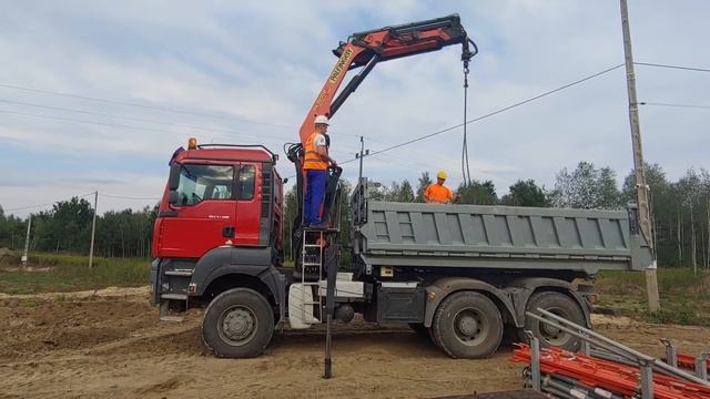 Man 6x6 33.480 wywrotka palfinger 15002 rozładunek płyt drogowych galsta.pl #12 смотреть онлайн