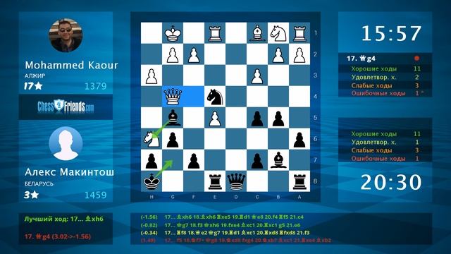 Chess Game Analysis: Mohammed Kaour - Алекс Макинтош : 0-1 (By ChessFriends.com) смотреть онлайн