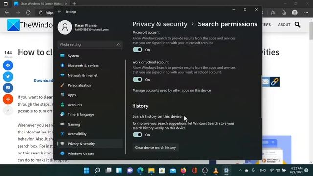 Clear Windows Search History and remove Recent Activities смотреть онлайн