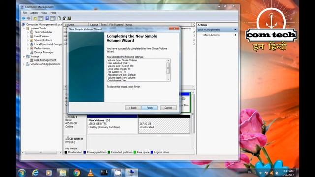 How to create partition on windows 7/8/10|| windows hard drive partition смотреть онлайн