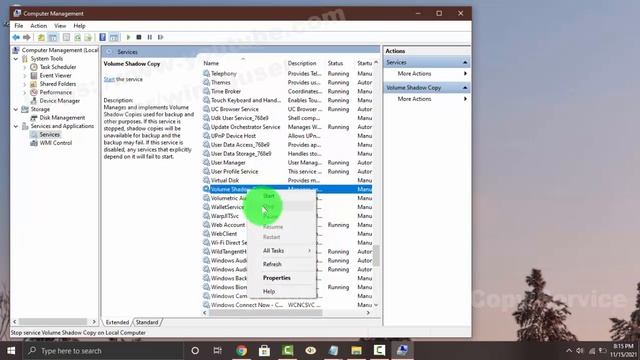 Windows 10 Home : How to Start or Stop Volume Shadow Copy Service смотреть онлайн