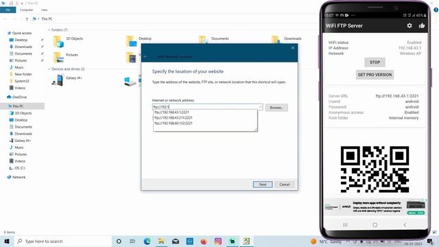 How to transfer files wirelessly from android to pc || Using wifi FTP server смотреть онлайн