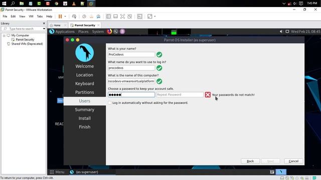 How to install parrot os in vmware workstation 16 pro || procodevs 2022 смотреть онлайн