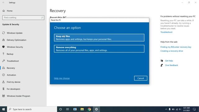 How to Reset Windows 10 without Losing Data 2021 NEW METHOD | Reset Windows 10 pc смотреть онлайн