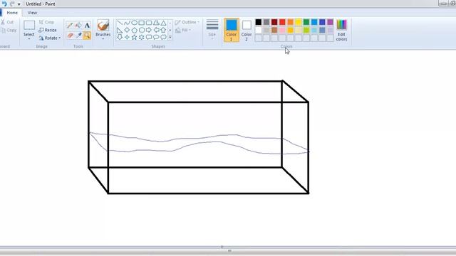 Fish Tank Drawing with Microsoft Paint | Simple Drawing for Kids | Ms Paint Drawing смотреть онлайн