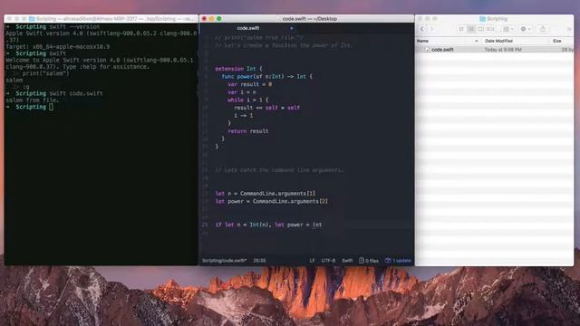 Swift command line tutorial: Scripting in Swift 4.0 смотреть онлайн