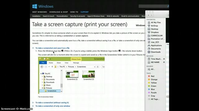 Taking a screenshot with Windows смотреть онлайн