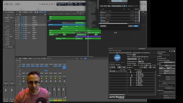 I had lunch while Auto-Bounce ran my stems in Logic Pro. смотреть онлайн