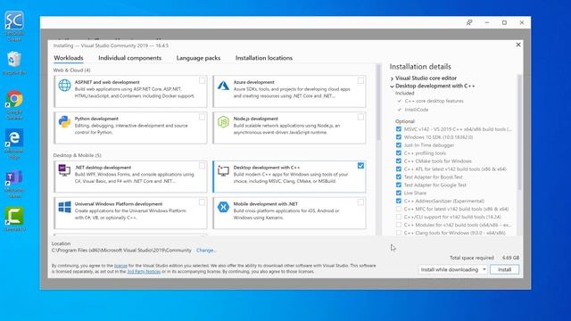 C++ Install Visual Studio 2019 смотреть онлайн